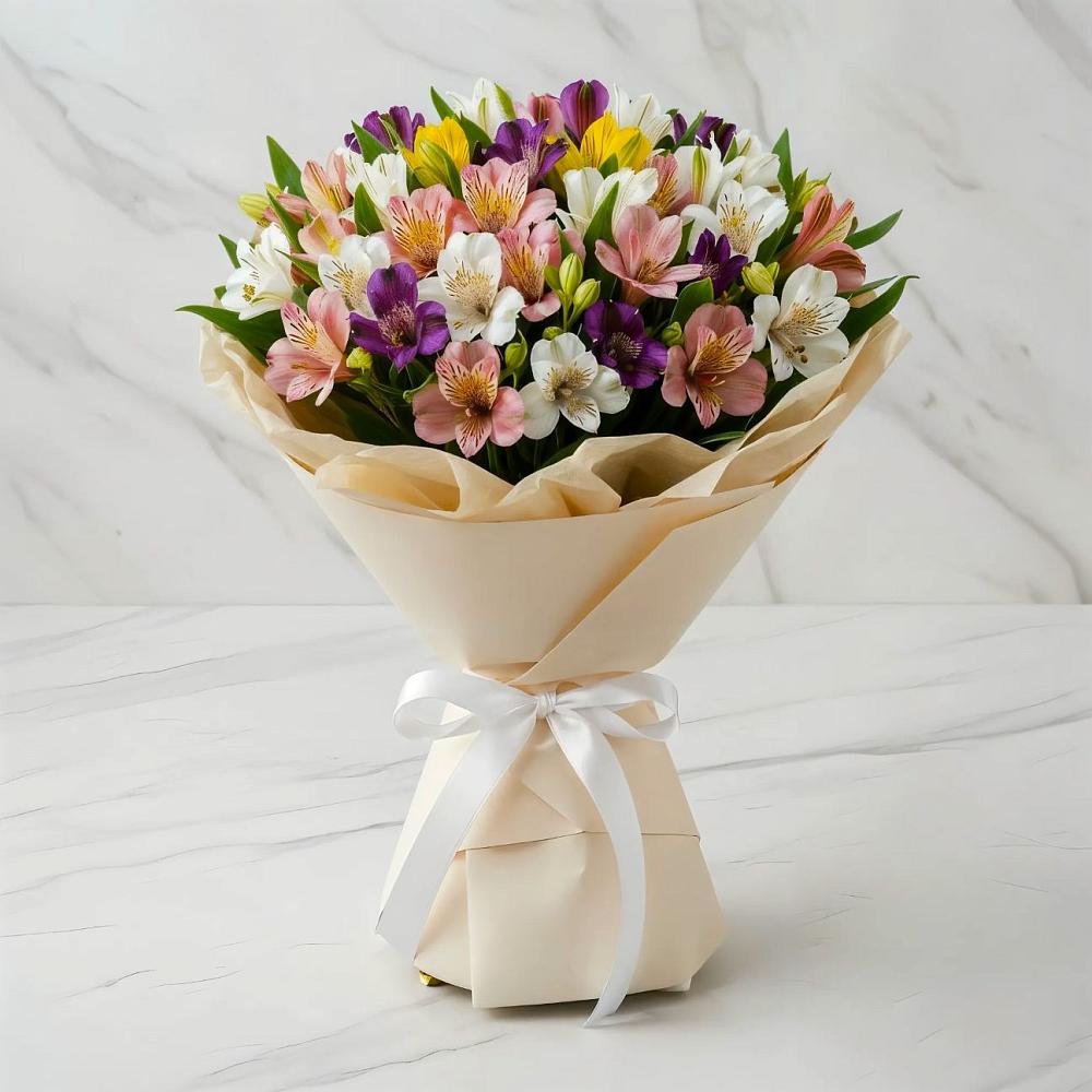 Букет цветов из: Альстромерии в Южно-Курильске