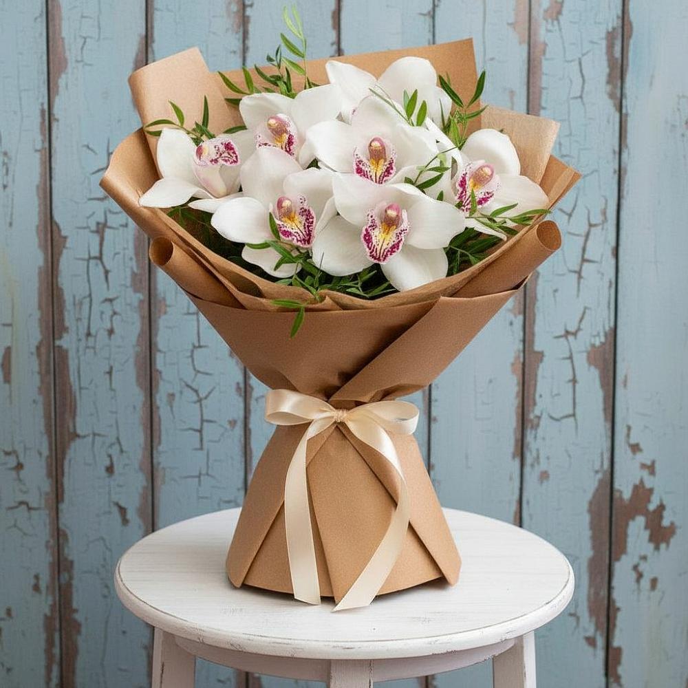 Букет цветов из: Орхидеи и Розы в Южно-Курильске