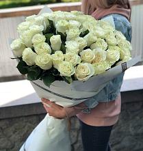 Букет 35 Белых роз #REPLACE_PRED# Южно-Курильске