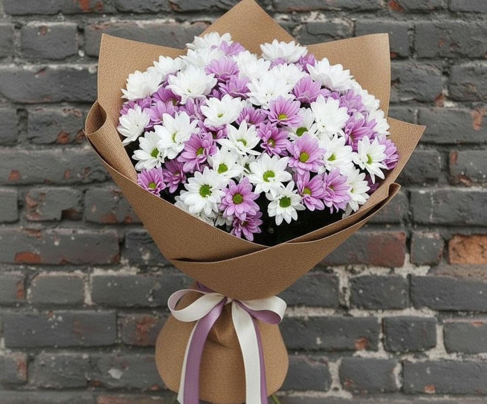 Букет цветов из: Хризантемы в Южно-Курильске