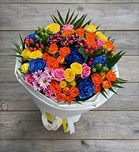 Букет цветов из:  Розы и Хризантемы в Южно-Курильске