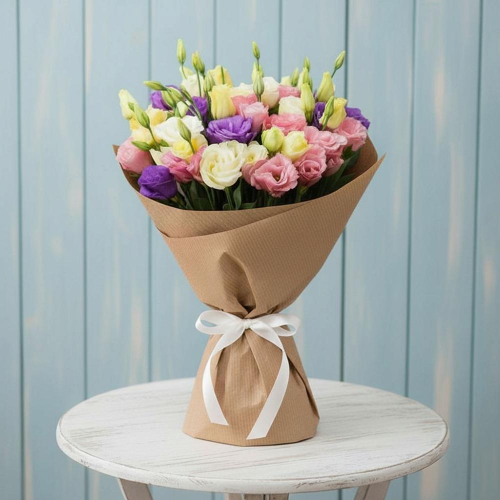 Букет цветов из: Лизиантусы в Южно-Курильске