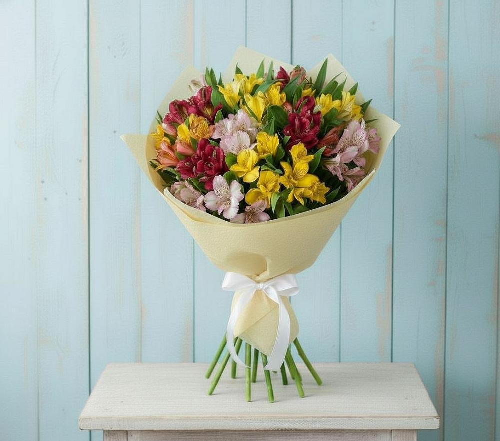 Букет цветов из: Альстромерии в Южно-Курильске