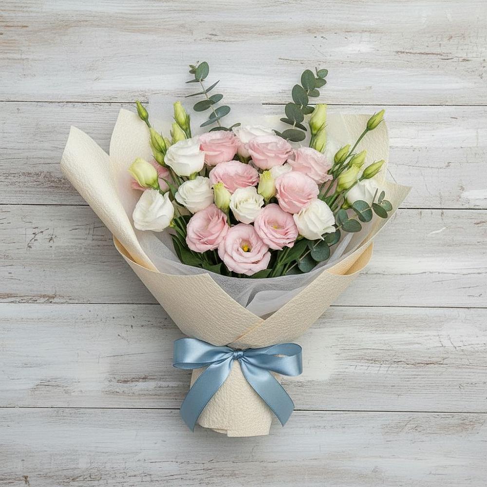 Букет цветов из: Лизиантусы в Южно-Курильске